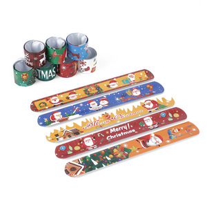 Bracelets de claque de Noël Logo personnalisé Bracelets promotionnels Conceptions personnalisées Bracelets de claque pour enfants Party Favors Jouets de Noël - Product Image 5