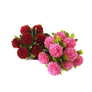 Nouvel ensemble de 12 mini-bonsaïs de chrysanthèmes boule, fleurs de pluie en pierre, plantes artificielles créatives faites à la main en pot pour intérieur/extérieur - Product Image 5
