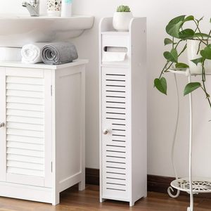 Stockage d'écart <span class=keywords><strong>de</strong></span> stockage <span class=keywords><strong>de</strong></span> papier toilette étanche adapté aux petites toilettes support <span class=keywords><strong>de</strong></span> rangement <span class=keywords><strong>de</strong></span> toilette multifonctionnel étagère réglable - Product Image 2