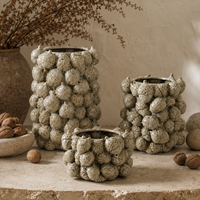 Vase en céramique sculptural inspiré de la nature, vase à fleurs en forme de gland pour la décoration saisonnière