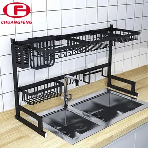 Roll up Anti Rust Stainless Steel Dish Drying Rack Dish Drainer Triangle  Shape Over the Sink Sponge Dishcloth Brush Holder Sink Organizer 