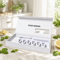 Boîte rigide magnétique noire et blanche sur mesure pour stylo avec insert en EVA, emballage avec logo