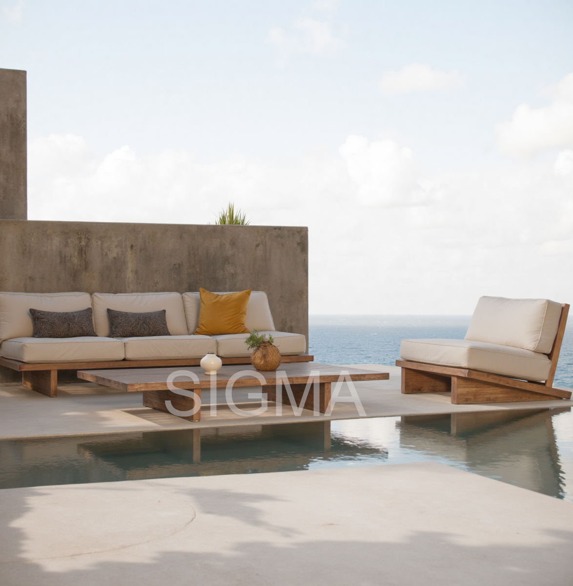 Luxury Eco-friendly Weather-Resistant Teak Wood Garden Sets for Outdoor Patio Courtyard Hotel Villa Farmhouse Park Use