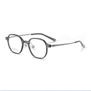 Kính mắt đọc sách gọng kính quang học toàn viền vuông tròn mạ IP titan cao cấp <span class=keywords><strong>2026</strong></span> dành cho nữ 7101 màu xanh dương - Product Image 6