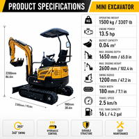 Mini-excavatrices chinoises neuves, les plus petites, avec crochet, pour usage agricole – Meilleures excavatrices chinoises