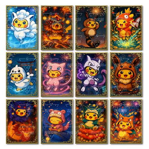 Cartes à collectionner Pokémoned en métal, édition limitée, art de bande dessinée mignon, boîte de booster, jeux de société, jouets pour enfants, cadeaux - Product Image 5
