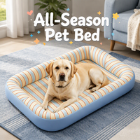 Canapé-lit pour chien moderne, en coton biologique, doux, multicolore, de petite et grande taille, de luxe, amovible et lavable, vente en gros