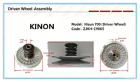 Ensemble de roues motrices en aluminium Hisun 700, poulie d'embrayage secondaire haute précision résistante à l'usure, pièces de rechange UTV OEM