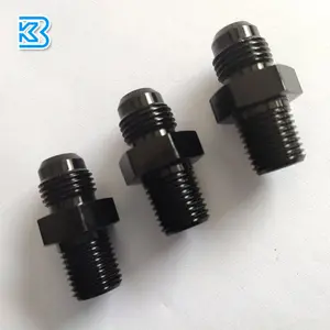 Black Anodized AN -6 6AN male to 1/4" NPT straight male thread fitting adapter