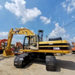 Excavatrice Caterpillar 30t d'occasion du Japon pour moteur 330BL 165,5KW 6 cylindres, pompe à engrenages, roulement, boîte de vitesses, PLC - Product Image 3