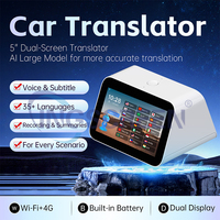 INGSCREEN Traducteur AI avec sous-titres en temps réel, interface personnalisable, double écran, connectivité 4G pour les affaires internationales