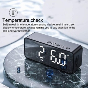 HiFi petit miroir réveil <span class=keywords><strong>Radio</strong></span> FM G50 surveillance de la température fête en plein air actif sans fil Mini voiture Portable BT haut-parleurs - Product Image 5