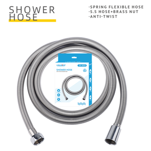 Tuyau <span class=keywords><strong>flexible</strong></span> extensible LEELONGS de 1,5 m, insert tressé, tube intérieur en EPDM, double verrouillage, acier inoxydable chromé, tuyau de douche pour baignoire - Product Image 4