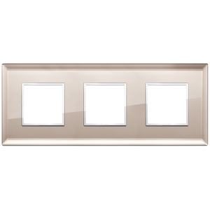 Wall <b>Switch</b> Plate 3 Gang 27.1 Cm Bronze Mirror Finish - Product Image 1