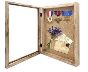 Shadow Box Frame 13x16 Shadow Box Display Case with Linen Back Memory Box for Photos Bouquet Memorabilia Medals