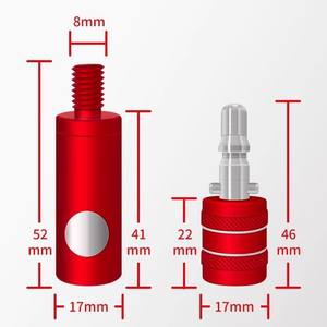 JUIERS56A ตัวเชื่อมต่อแบบรวดเร็วสำหรับตาข่ายดักปลา 8 มม. อะลูมิเนียม แข็งแรงสูง อุปกรณ์เสริมแปลงรูปแบบอเนกประสงค์ - Product Image 1