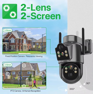 กล้องวงจรปิดพลังงานแสงอาทิตย์ความละเอียดสูงเต็ม HD 4MP กล้องโดมไร้สายแบตเตอรี่ไร้สายมี4X ซูมดิจิตอลซูมได้สองทาง - Product Image 5