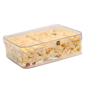 Caja de Plástico PET Transparente Rectangular con Tapa, Directo de Fábrica, Multiusos, para Almacenamiento de Mariscos Secos, Hierbas y Galletas - Product Image 2