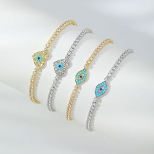 Nouveau Bracelet Romantique et Fantaisiste en Forme de Cœur et de Feuille Colorée <span class=keywords><strong>pour</strong></span> Femme, Chaîne Esthétique Botanique avec Breloque Amour, Bijou en Cuivre Style Cottagecore, Cadeau - Product Image 1