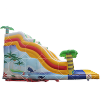 Grand château gonflable commercial pour enfants, toboggan aquatique extérieur et cavalier, jeux amusants pour adultes et enfants