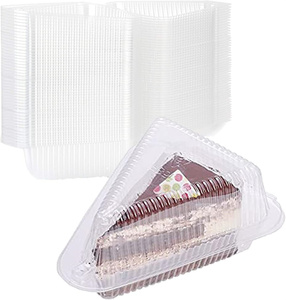 Contenedores de plástico transparentes <span class=keywords><strong>para</strong></span> rebanadas de pastel con tapas Tapa con bisagras de 5 pulgadas Recipiente <span class=keywords><strong>para</strong></span> pastel de queso <span class=keywords><strong>para</strong></span> embalaje <span class=keywords><strong>para</strong></span> llevar - Product Image 4