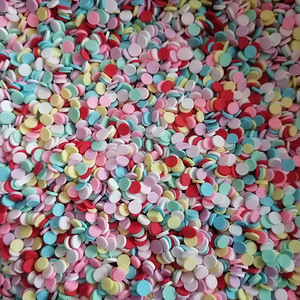 1 kg de confettis pour slime DIY, rouges, bleus, colorés, en forme de cercles, points, mélange de confettis, tranches d'argile polymère - Product Image 3