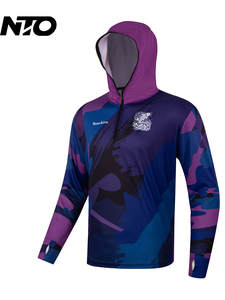 Visshirt Lange Mouwbescherming, Snel Droog Ademend Anti-Mug, Multi-Pockets En Capuchon Ontwerp Voor Buitenvissen - Product Image 2