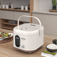 Marmite Multicuiseur Électrique à Commande Digitale, Petit Électroménager de Cuisine Style Rétro, avec Fonction de Maintien au Chaud