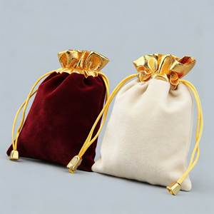New Creative Custom with Logo Drawstring Velvet <b>Pouch</b> Luxury Elegance for Jewelry Display & Gift Packaging - Product Image 5
