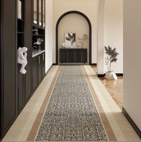 Hapton Factory Direct Custom Printed Modern Woven Cut Pile Non Slip Long Corridor Runner Rug Wall Wall Hotel Polyester Latex