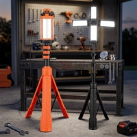 Tragbare Faltbare Magnetische Arbeitsleuchte Wiederaufladbare LED-Campinglampe Erweiterbares Stativ-Beleuchtungssystem für Werkstatt und Garage