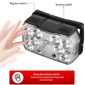 Linterna Frontal con 9 Luces LED, Batería Recargable, Carga Tipo C, Luz para Camping con Función de Atenuación - Product Image 2