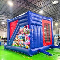 Structure gonflable de jeu intérieur avec toboggan pour enfants et centre de divertissement familial