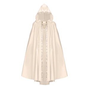 Mantello Gotico Medievale con Cappuccio per Adulti, Costume da Diavolo, Vampiro, Mago, Monaco, <span class=keywords><strong>Strega</strong></span>, Sacerdote, Pastore, Abito per Cosplay di Halloween - Product Image 2