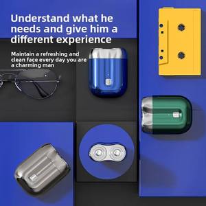เครื่องโกนหนวดไฟฟ้าสำหรับผู้ชาย ชาร์จผ่าน USB ขนาดเล็ก หัวโกนคู่ ล้างทำความสะอาดได้ทั้งตัว พกพาสะดวก รุ่นใหม่ มีดโกนขนาดเล็ก - Product Image 5