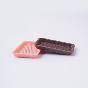 Plateau rectangulaire en plastique imitation rotin de 5 cm, jouet <span class=keywords><strong>miniature</strong></span> pour maison de poupée, ustensile de cuisine <span class=keywords><strong>miniature</strong></span>, plateau en rotin pour jeux alimentaires - Product Image 4