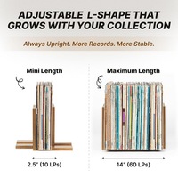 Support de platine tourne-disque portable réglable en bois massif à un niveau, en stock, avec porte-documents et porte-revues multifonctionnel en bois pour bureau