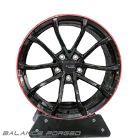 Nouvelles jantes forgées personnalisées à 5 branches noires et rouges de 18, 19, 20, 21 pouces pour Camaro SS, Mustang GT, Charger, Audi A8, S8, RS8, A7, A6