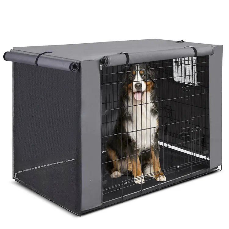 Lightweight 600D Polyester Indoor/Outdoor Houses Durable Waterproof Pet Kennel Cages Carriers Dog Crate Cover