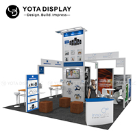 Stand de stand en aluminium modulaire réutilisable sur mesure Yota 20x20 pieds