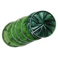 2.5m 3m 3.5m 4m 5m panier de pêche pliable en acier inoxydable en nylon filet de pêche/panier à poisson