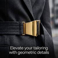 Boucle de ceinture en métal de haute qualité en gros, forme géométrique moderne, en alliage de zinc, accessoires de ceinture pour vêtements et sacs