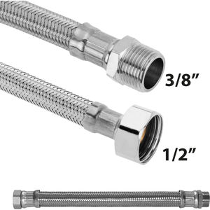 ท่อเหล็กกล้าไร้สนิมยืดหยุ่น3/8ม. X 1/2 F-50ซม. - Product Image 2