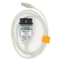 Câble de diagnostic OBD2 J2534 Dernière version V14.20.019 Interface MINI VCI pour TOYOTA TIS Techstream MINI-VCI Puce FT232RL