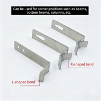 Supports triangulaires/monolatéraux en acier inoxydable 201/304 de type K/J/L pour l'installation de crochets de carrelage, personnalisables pour les coins et les poutres