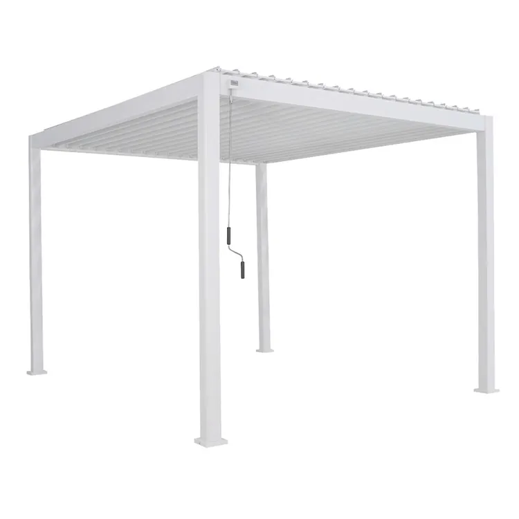 Yasn thiết kế hiện đại bioclimatic kim loại Patio pergola không thấm nước Louvre mái louver gazebo ngoài trời nhôm pergola