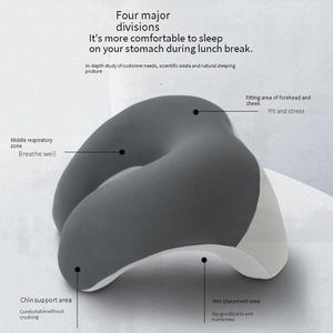 Almohada de oficina al por mayor para la siesta, en forma de U, de espuma viscoelástica, antiácaros, para alivio en la pausa del almuerzo de estudiantes de primaria - Product Image 4