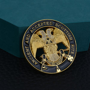 フリーメーソン古代と受け入れられたスコットランドの儀式エナメルピンメタルバッジ - Product Image 5