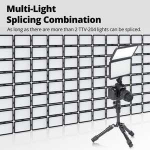 Triopo TTV204 10W 3200-5600k <span class=keywords><strong>LED</strong></span> caméra vidéo lumière de remplissage portable Constant Portable Mini lumière de poche - Product Image 4
