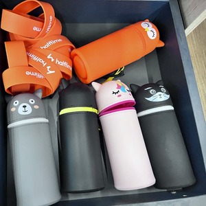 Silicone <b>Retractable</b> <b>Pen</b> Holder Animal Cartoon Cute Cat Student Stationery Capacity Storage Stationery Primary School Students - Product Image 5